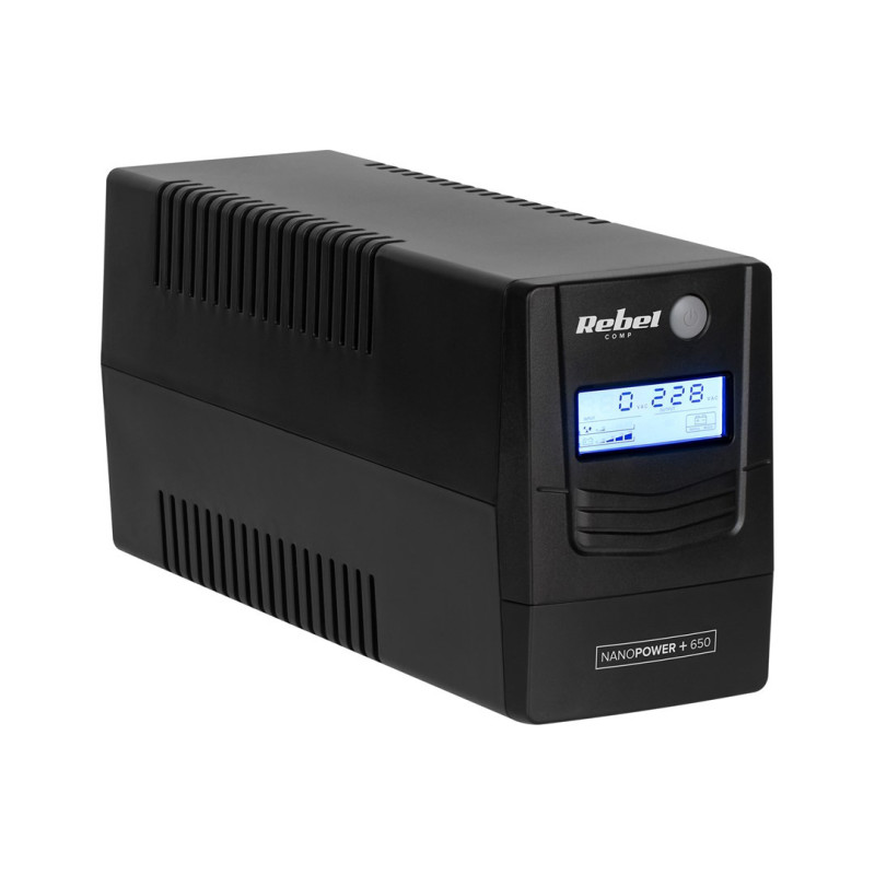 Rebel Nanopower Plus 650 UPS , Off-line , Sinusoida, 650VA , 360W , LCD , USB