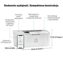 HP LaserJet M110w spausdintuvas, juodai baltas, spausdintuvas mažam biurui, spausdinimas, kompaktiškas