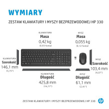 HP 330 belaidės pelės ir klaviatūros derinys