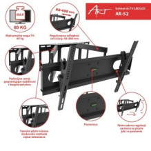 Pritvirtinkite prie 14–42 colių LCD / LED televizoriaus, sveriančio 35 kg ART AR-44