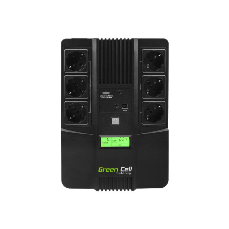 Green Cell UPS06 uninterruptible power supply (UPS) Line-Interactive 600 VA 360 W 6 AC outlet(s)