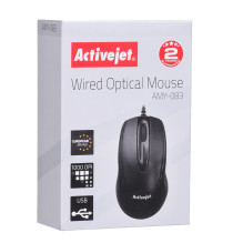 Activejet AMY-083 Mouse wired USB (optical 1000 DPI black)