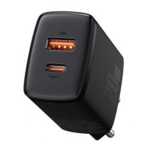 Baseus Baseus kompaktiškas greitas įkroviklis USB / USB Type C 20W 3A Power Delivery Quick Charge 3.0 black (CCXJ-B01)