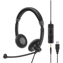 EPOS , SENNHEISER IMPACT SC 75 USB MS laisvų rankų įranga Laidinė galvos juosta Jungtis / Muzika A tipo USB juoda