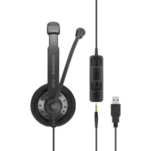 EPOS , SENNHEISER IMPACT SC 75 USB MS laisvų rankų įranga Laidinė galvos juosta Jungtis / Muzika A tipo USB juoda