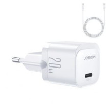 Joyroom Joyroom JR-TCF02 USB-C PD 20W sieninis įkroviklis + USB-C laidas - baltas