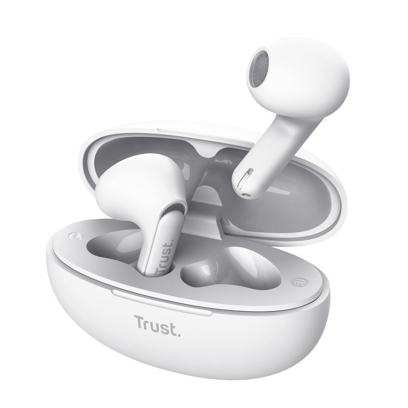 Trust Yavi Headset True Wireless Stereo (TWS) Skambučiai į ausis / Muzika USB Type-C Bluetooth White