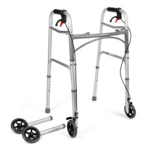 Four-wheeled wheelchair with brakes TIMAGO JMC-C 3223 Silver