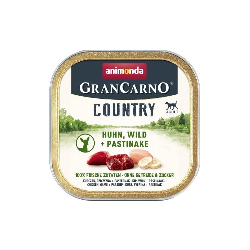 ANIMONDA GranCarno Adult Country Chicken, venison and parsnips - wet dog food - 150g