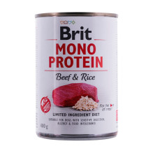 BRIT Mono Protein Beef &amp; Rice - wet dog food - 400g