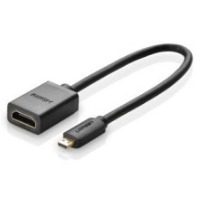 Ugreen Ugreen kabelio adapterio kabelis HDMI adapteris - micro HDMI 19 kontaktų 20 cm juodas (20134)