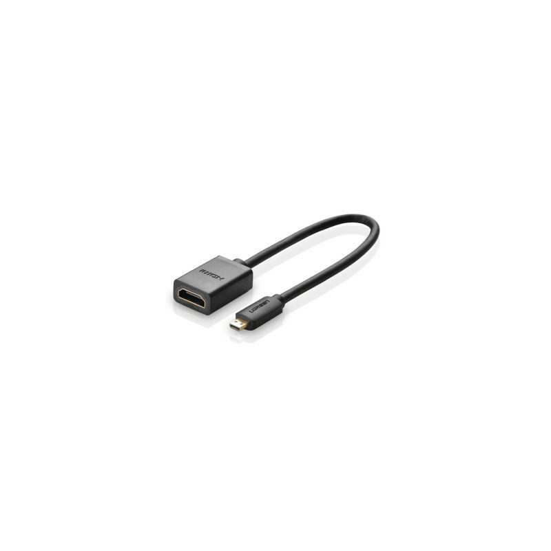 Ugreen Ugreen kabelio adapterio kabelis HDMI adapteris - micro HDMI 19 kontaktų 20 cm juodas (20134)