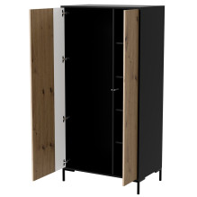 Cama MERCI wardrobe 90 x 55 x 184 cm black / oak artisan