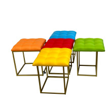 Puff-transformer 5in1 - 5 stools in 1 multicolour pouffe