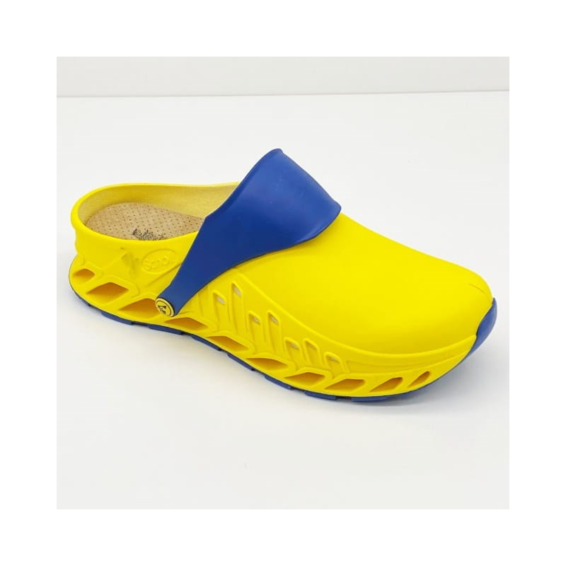 Scholl Evoflex - unisex clogs yellow, size 37