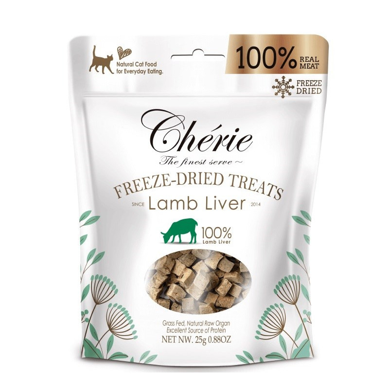 CHERIE Freeze-dried lamb liver pieces - cat treats - 30g