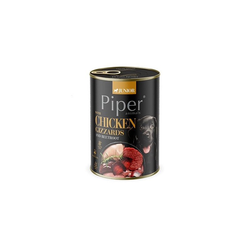 DOLINA NOTECI Piper Junior Chicken gizzards with beetroot - wet dog food - 400g