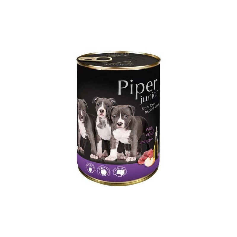 DOLINA NOTECI Piper Junior with veal and apple - wet dog food - 400g