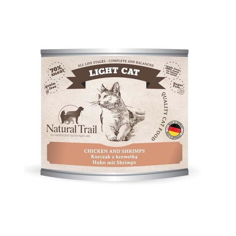 NATURAL TRAIL Light Cat Chicken with shrimp - wet cat food - 200g