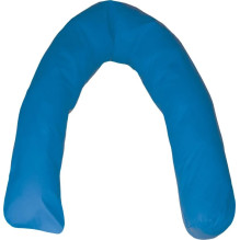 Bed positioning cushion U-crescent in silicone fibre Blue