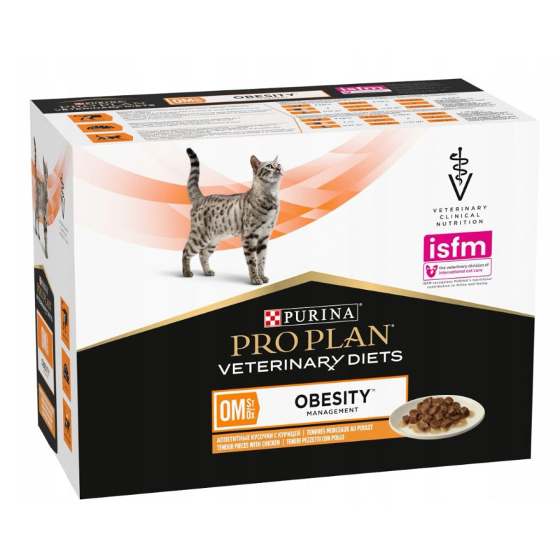 PURINA Pro Plan Veterinary Diets OM St / Ox Obesity - wet cat food - 10x85 g