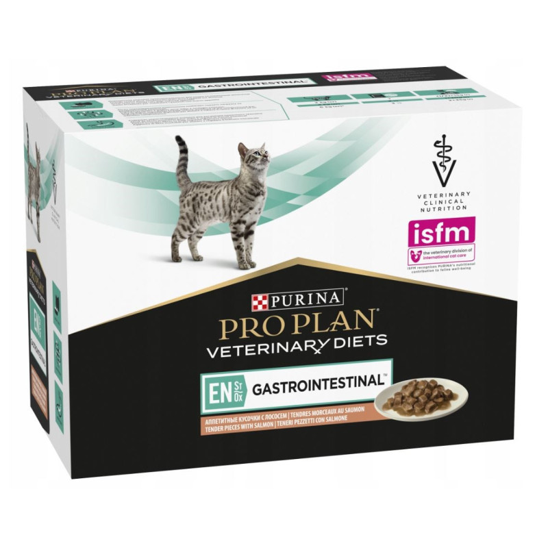 PURINA Pro Plan Veterinary Diets EN St / Ox Gastrointestinal Salmon - wet cat food - 10x85 g