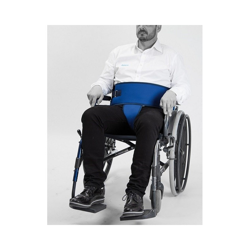 Pelvic stabilising wheelchair strap