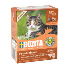 BOZITA Fresh Menu Sterilised Extra Chicken with beef - wet cat food - 370g