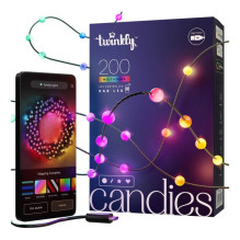 Twinkly Candies LED eglutės lemputės TWKP200RGB-G 6 m 200 žibintai