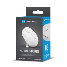 NATEC STORK pelė Pradžia Ambidextrous RF Wireless + USB Type-A Optical 1600 DPI