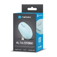 NATEC STORK pelė Pradžia Ambidextrous Bluetooth + USB Type-A Optical 1600 DPI