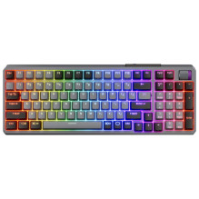 „Cooler Master MK770“ žaidimų klaviatūra, USB + RF belaidis ryšys + „Bluetooth“ QWERTY JAV anglų juoda, pilka