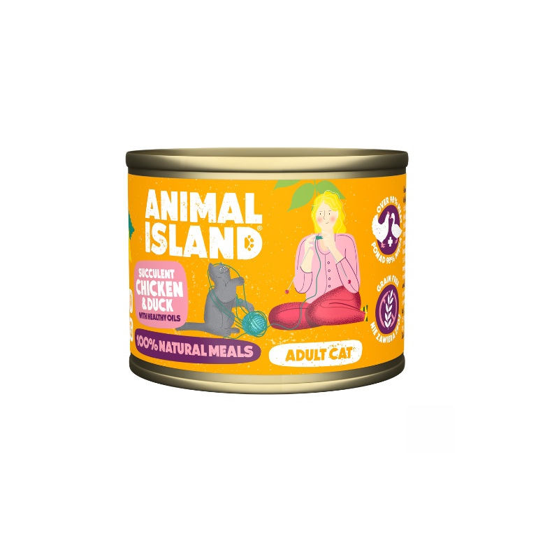 ANIMAL ISLAND Chicken with duck - wet cat food - 200 g