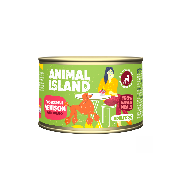 ANIMAL ISLAND Deer with potatoes - wet dog food - 410 g