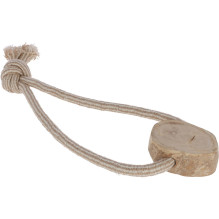 KERBL Dog Tug, Jute and Cotton Loop, Coffee Wood - Natural Toy - 27 cm