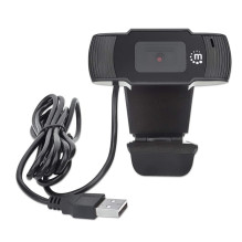 Manhattan USB Webcam, Two Megapixels (Clearance Pricing), 1080p Full HD, USB-A, Integrated Microphone, Adjustable Clip B