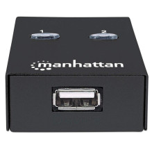 Manhattan USB-A Automatic Sharing Switch, 2x USB-B Ports, 480 Mbps (USB 2.0), Dual Control (Auto-Sensing or Manual), Bus