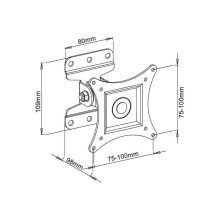 Techly Wall Support LCD LED 13-30&quot; Full Motion White&quot; ICA-LCD 201WH