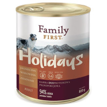 FAMILY FIRST Holidays Adult Lamb, Beef, Potato - Wet dog food - 800 g