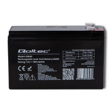 Qoltec 53030 AGM battery , 12V , 7Ah , max 105A