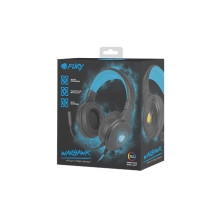 FURY NFU-1585 headphones / headset Wired Head-band Gaming Black, Blue