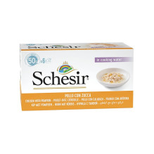 SCHESIR Chicken fillets with pumpkin in broth - wet cat food - 6x50g