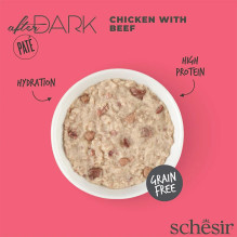 SCHESIR After Dark Chicken with beef in pate - wet cat food - 80g