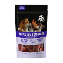 PETREPUBLIC Beef and lamb sausages - dog treat - 100g