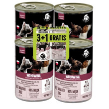 PETREPUBLIC Beef pieces in a delicate sauce - wet dog food 3 + 1 gratis! - 4x 400g