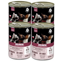 PETREPUBLIC Beef pieces in a delicate sauce - wet dog food 3 + 1 gratis! - 4x 400g