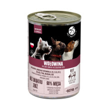 PETREPUBLIC Beef pieces in a delicate sauce - wet dog food 3 + 1 gratis! - 4x 400g