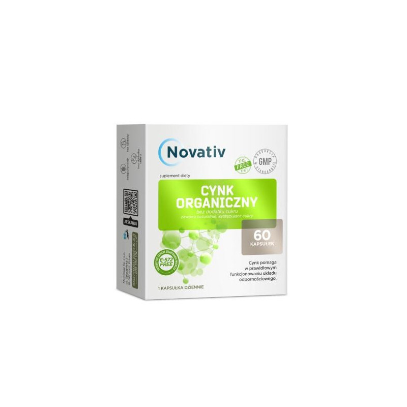 Novativ Organic Zinc 60 capsules