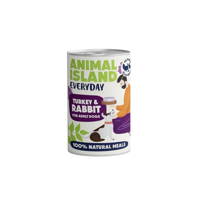 ANIMAL ISLAND Everyday Turkey and rabbit - wet dog food - 400g