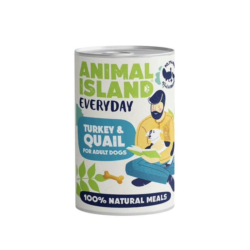 ANIMAL ISLAND Everyday Turkey and quail - wet dog food - 400g